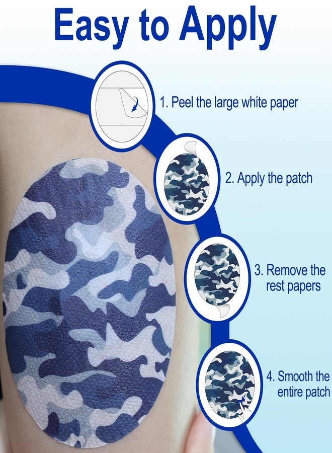 HONYOU 15Pack Dexcom G7 Over Patches Waterproof Stelo Overpatch 15 Days Long Lasting Camo Print Pattern CGM Sensor Covers Without Hole, Sweatproof, Hypoallergenic & Latex-Free - Image 5